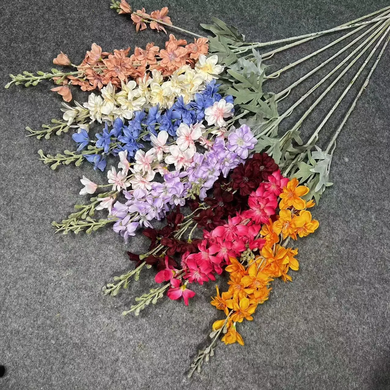 Artificial Flower Silk Delphinium Flower for Wedding Flower Arrangement