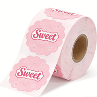 Autocollant en papier artistique personnalisé en forme de cercle pour entreprise