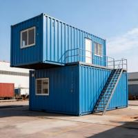 Maison en conteneur cubique haute-6m X 2.4m X 3.2m, hauteur supplémentaire, intérieur spacieux