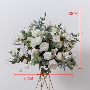 Nuevo Arreglo Floral Geométrico con Ondas de Flores, Candelabro para Mesa, Decoración de Escenario de Boda, Arreglo Floral de Seda - Product Image 3