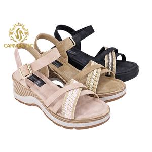 Sandales d'extérieur d'été pour femmes Sandales à semelle souple pour femmes Sandales compensées à coupe large - Product Image 4