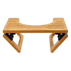 Repose-pieds pliable en bois 41,5x27,5x18cm, antidérapant, marchepied pour salle de bain et toilettes - Product Image 5