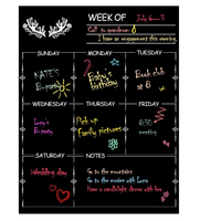 Tableau magnétique effaçable à sec personnalisé bloc-notes magnétique pour réfrigérateur calendrier mensuel/hebdomadaire avec marqueur effaçable à sec