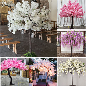 Lớn 12ft 13ft ngoài trời nhân tạo cây đa cây hoa khổng lồ liễu Wisteria cây sân nhà trang trí đám cưới - Product Image 5