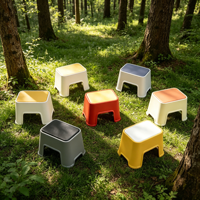 Tabouret bas antidérapant épaissi pour enfants, idéal pour la maternelle, la maison, le salon et la salle de bain – Petit pouf carré en plastique