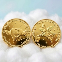 Pièce commémorative OEM Féerique des Dents, Médaille souvenir en métal porte-bonheur scintillante, gaufrée en 3D, cadeau souvenir pour les dents de lait des enfants
