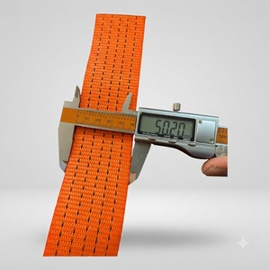 SANBOO Correa de Poliéster Rayada de 50 mm, Naranja, 3T de Resistencia a la Rotura, Correa de Amarre para Carga, para Logística - Product Image 1