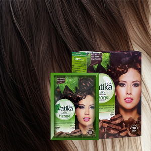 Confezione da 6 Tinte per Capelli Dabur <span class=keywords><strong>Henna</strong></span> Marrone Caffè, Semi-Permanente Senza Ammoniaca, Polvere Organica a Base di Erbe per Colore Naturale dei Capelli - Product Image 4