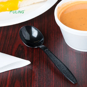 FULING Cuillères en plastique lourdes <span class=keywords><strong>Couverts</strong></span> dans un emballage individuel Cuillère à soupe en plastique jetable - Product Image 2