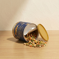 Emballage en tube de papier pour aliments pour animaux de compagnie de qualité alimentaire, emballage de luxe pour friandises pour chiens, boîte en tube, conteneur cylindrique en carton recyclable
