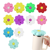 Couvercles anti-poussière en gros pour gobelet Stanley de 40 oz, couvercles de remplacement en silicone personnalisés en forme de fleur pour Stanley Quencher H2.0 40 oz