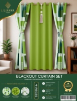 En stock : Ensemble de 4 rideaux à œillets géométriques pour salon