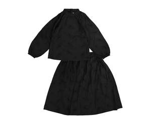 Set Casual in Lana <span class=keywords><strong>per</strong></span> Ragazze con Ricami, <span class=keywords><strong>Top</strong></span> e Gonna a 2 Pezzi, 10-12 Anni, Tinta Unita, Manica Lunga - Product Image 1