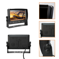 Monitor de Coche Inalámbrico AHD ZYX de 7 Pulgadas con Pantalla Dividida de 2/4 Canales, Monitor de Reposacabezas con Cámara de Reversa