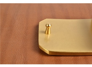 <span class=keywords><strong>Boucle</strong></span> de <span class=keywords><strong>ceinture</strong></span> en cuir brillant Simple, plaque de cuivre unie de qualité 35 40mm pour hommes et femmes - Product Image 6