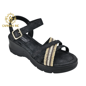 Sandales d'extérieur d'été pour femmes Sandales à semelle souple pour femmes Sandales compensées à coupe large - Product Image 3