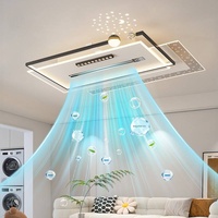 Lampu Kipas Plafon LED Akrilik Besi Modern untuk Seluruh Rumah, Remote Control, Kamar Tidur, Ruang Tamu, Motor AC, Dapat Diredupkan, 220V