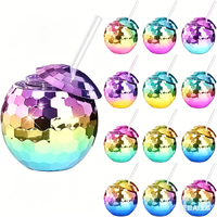 Vaso Brillante Novedoso de 20oz, Electrochapado Multicolor, para Despedidas de Soltera, Discotecas, Eventos Brillantes, Regalo, Recipientes para Bebidas