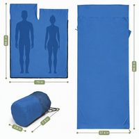 Sac de couchage compact pour adultes, ultra léger, portable, en nylon, pour toutes les saisons, pour le camping en plein air, simple et double