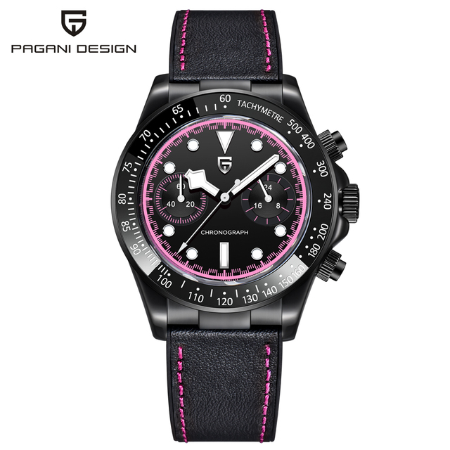 PD-1822 PAGANI DESIGN Mens Watches Panda Quartz Watch for Men Speed Sports Chronograph Waterproof AR Sapphire Luminous Man Gift