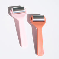 Outil de massage facial et oculaire portable en acier inoxydable, masseur dermique en plastique, boule de glace pour rafraîchir la peau, comprend un coffret cadeau