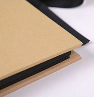Mini album de scrapbooking vintage noir DIY en spirale 8*8 pouces/20.5*20.5cm 30 feuilles d'album photo à couverture rigide vente en gros