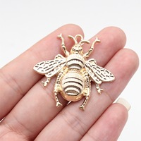 40x38mm Breloques d'abeilles en alliage de zinc tibétain pour la fabrication de bijoux Pendentif d'abeille DIY