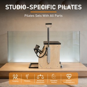 Kits de Pilates certifiés CE, Reformers, Chaise Wunda, Structure en bois, Équipement de mise en forme corporelle, Chaise de Pilates, <span class=keywords><strong>Yoga</strong></span>, Vente directe usine - Product Image 2
