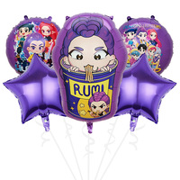 Nouvel ensemble de ballons en aluminium épais à motif de fille anime, imprimé UV, 5 couleurs, pour décoration de fête d'anniversaire pour enfants, idéal pour l'export.