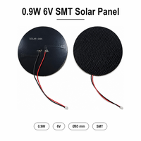 Panel Surya SMT Bulat Berkinerja Tinggi di Kondisi Cahaya Rendah 0.5W 0.9W 1W 2W 3W Modul Surya ETFE 5V 6V 9V untuk Sensor Iklim Rumah Kaca