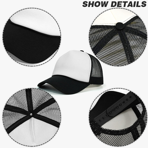 Casquette de <span class=keywords><strong>golf</strong></span> en mousse unie personnalisable de haute qualité avec logo imprimé ou brodé, style Dad Hat ou Trucker - Product Image 2