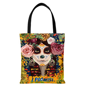 Halloween Quà tặng khuyến mãi túi vải của phụ nữ tôi Hứa sọ mèo bí ngô ma Phù Thủy xách tay tote mua sắm túi - Product Image 4