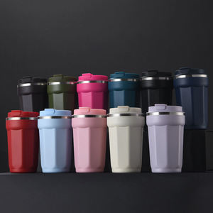 Taza de Café de Acero Inoxidable 304 de Doble Pared con Aislamiento al Vacío, Estilo 2024, con Tapa Abatible, Reutilizable - Product Image 5