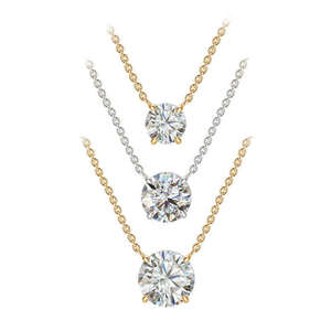 Pendentif Chaîne Élégant en Diamant de Laboratoire de Qualité Supérieure pour Femme, Bijou Hip Hop Plaqué Rhodium, Or Rose, Or Blanc, Argent, Luxe - Product Image 1