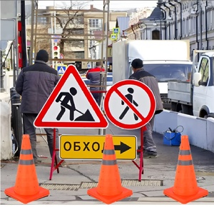 Cône de signalisation réfléchissant pliable et empilable pour la sécurité routière, idéal pour les travaux routiers, les parkings et l'entraînement à la conduite - Product Image 5