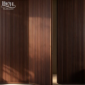 Puerta de Entrada Interior Moderna de Madera Sólida con Bisagras Ocultas Antióxido para Proyectos Personalizados en Villas de Lujo - Product Image 2