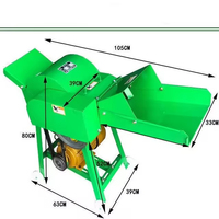 Broyeur de luzerne Machine à couper les paillettes Broyeur d'herbe sèche et humide Machine à couper les grains de paille de blé pour l'alimentation animale