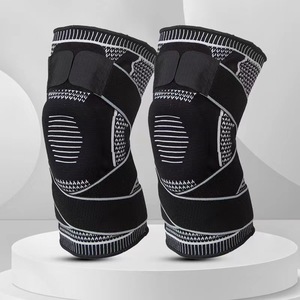 <span class=keywords><strong>Genouillère</strong></span> à compression croisée réglable, <span class=keywords><strong>genouillère</strong></span> respirante en tricot avec coussin en silicone pour la course à pied, le basketball, la randonnée - Product Image 5