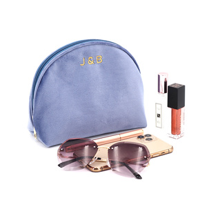Sacchetto cosmetico della mezzaluna del rossetto della <span class=keywords><strong>borsa</strong></span> cosmetica del velluto su ordinazione della fabbrica con il fornitore d'imballaggio del sacchetto cosmetico del sacchetto di trucco di Logo - Product Image 2