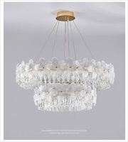 Lampe suspendue en cristal de luxe moderne E14 Luminaire de plafond pour salon Restaurant Chambre à coucher Intérieur Tailles moyennes