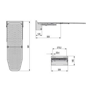 EMUCA 8089412 ferro da stiro pieghevole asse da stiro 180 ° acciaio rotabile legno bianco-Standing tipo per uso domestico per il guardaroba - Product Image 4