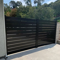 Portail en aluminium Système de portails électriques automatiques pour maison Portail coulissant de jardin en métal Prix Designs Portail automatique en aluminium pour allée