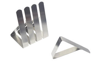 12 pinces à <span class=keywords><strong>nappe</strong></span> classiques en acier inoxydable de marque HY, pour table à manger, de bonne qualité - Product Image 4