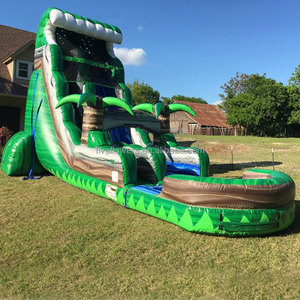 Toboggan aquatique gonflable commercial double piste pour la vente - Product Image 6