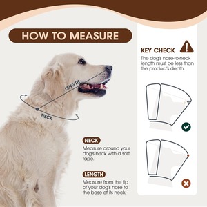 Collier éclairégenant pour chien, collier conique après chirurgie, collier éclairégenant souple et réglable pour chiens, léger et respirant - Product Image 3