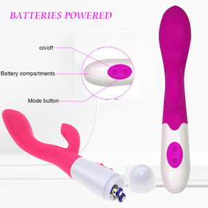 Mainan Seks <span class=keywords><strong>Vibrator</strong></span> Kelinci Titik G untuk Wanita Dildo Getar Pemijat Vagina Klitoris Getaran Isi Ulang Tongkat AV Mainan Seks Dewasa - Product Image 3