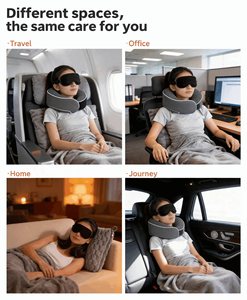 Nouveauté : Ensemble de voyage 6 en 1, oreiller et couverture, oreiller de voyage portable pour avion avec couverture douce et chaude pour les voyages - Product Image 2