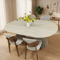 Table à manger en bois extensible de style italien moderne, assemblée, gain de place, pour petit appartement, salle à manger