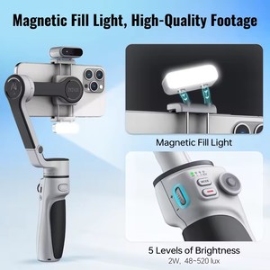 Stabilisateur de téléphone 3 axes ZHIYUN CINEPEER CQ5 officiel, équipé de suivi de visage IA et d'éclairage d'appoint pour iPhone 16 et smartphones Android - Product Image 6