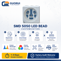 Diodi LED SMD Rossi GUORUI di Alta Qualità con Chip Epistar 2000mcd 2V 620-625nm 640nm 650nm 660nm 5050 per Illuminazione